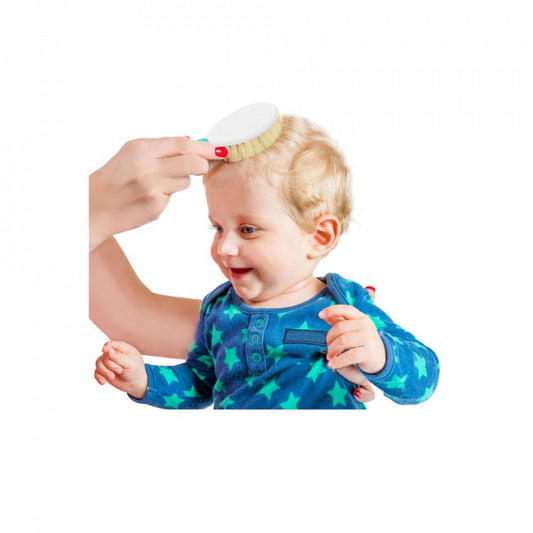 Set pieptan si perie din peri naturali BabyJem