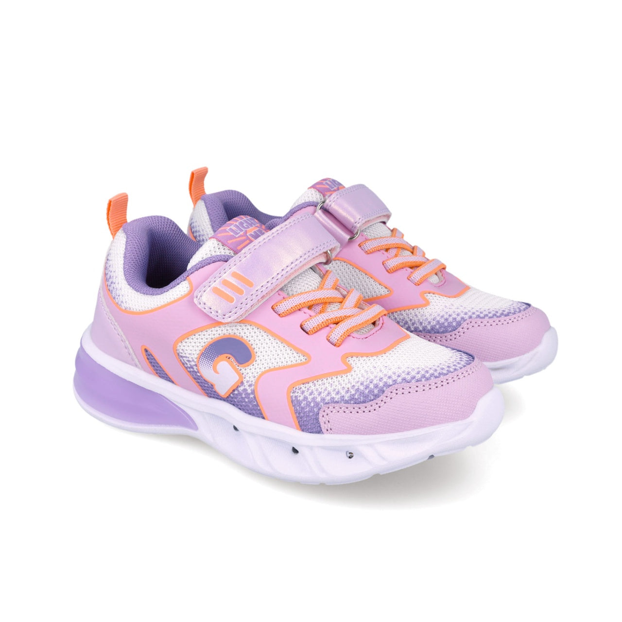 Sneakers cu luminite Garvalin 252828, mov