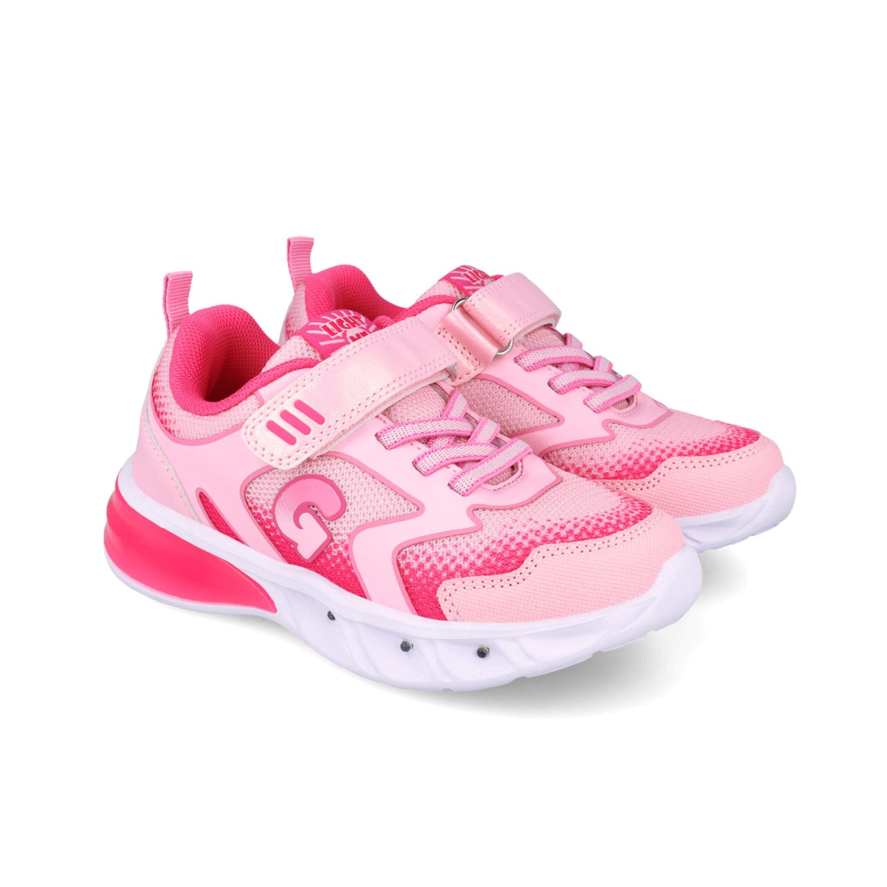 Sneakers cu luminite Garvalin 252828, roz