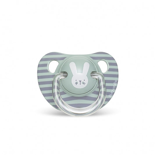 Suzetă amatomică 6-18 luni, iepuraș verde Hygge Suavinex