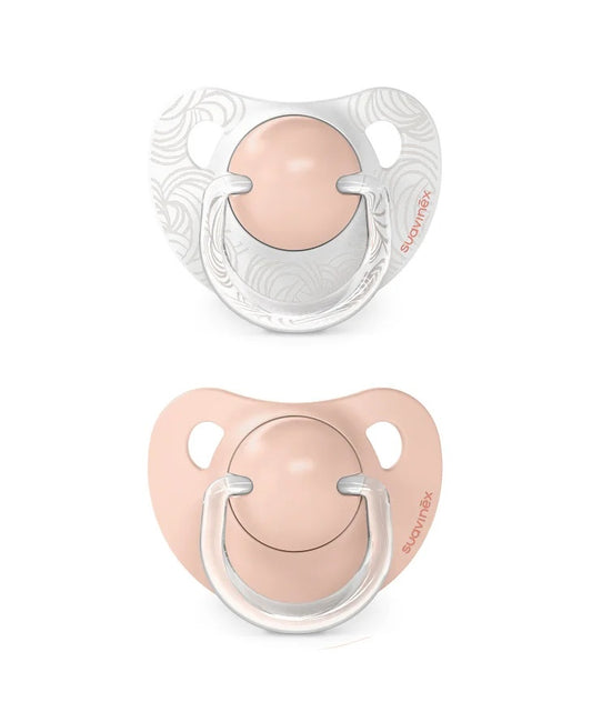 Suzetă anatomică din silicon, 2 buc 0-6 luni piersică Dreams