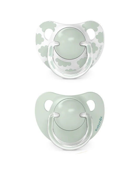 Suzetă anatomică din silicon, 2 buc 0-6 luni verde Dreams