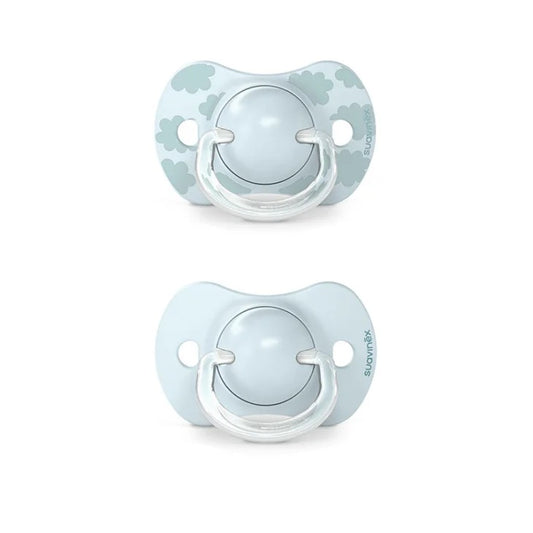 Suzetă fiziologică SX Pro din silicon, 2 buc 0-6 luni albastru Dreams