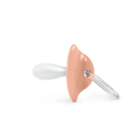 Suzetă fiziologică SX Pro din silicon, 2 buc 6-18 luni piersică Dreams