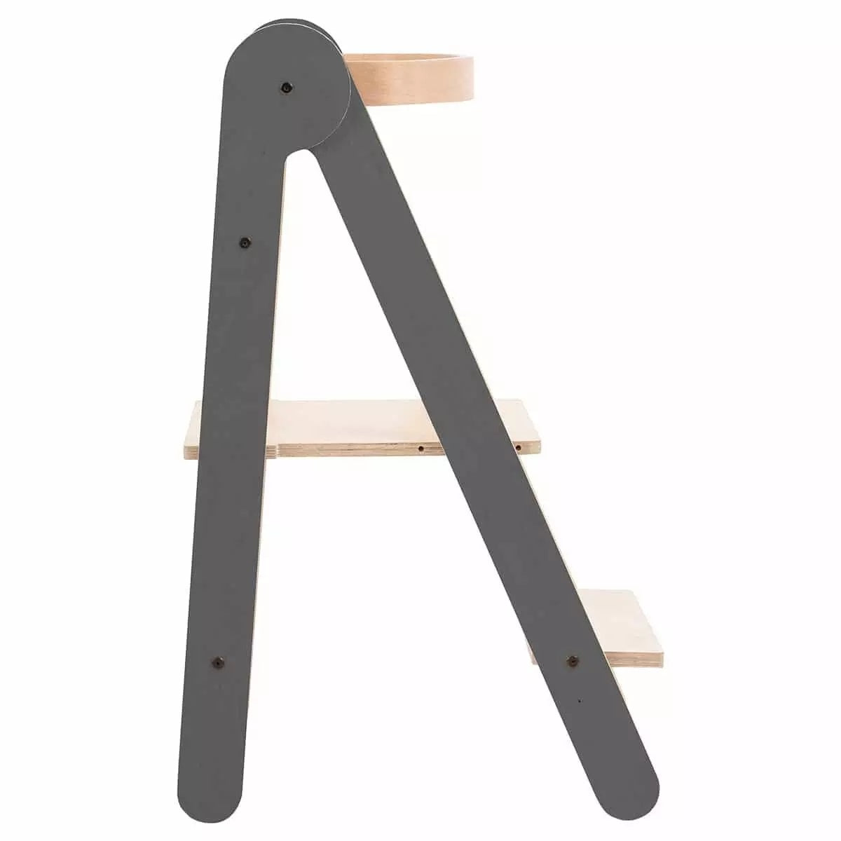 Turn de invatare pliabil MamaToyz Learning Tower din lemn, Gri